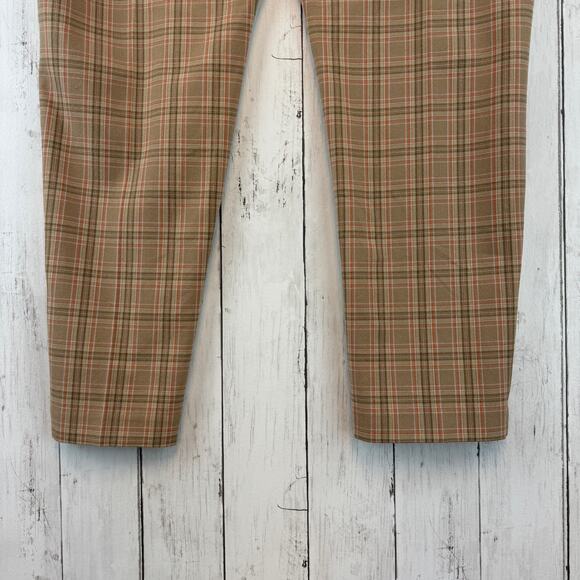 NWT J. Jill Premium Camel Plaid Bi-Stretch Straight Crop Pants Plus Size 16 - Picture 10 of 16